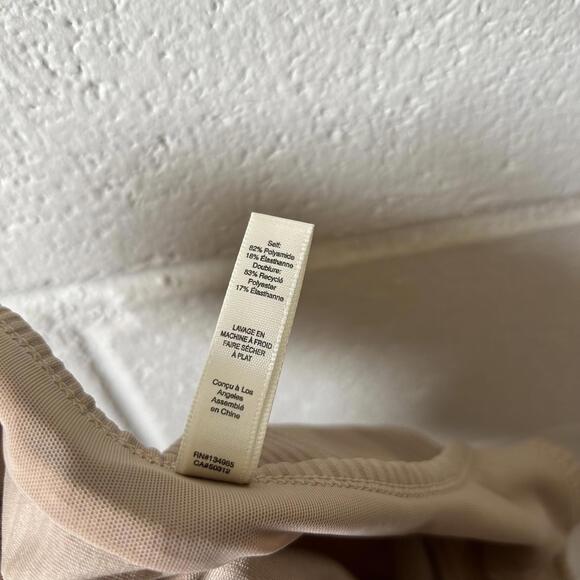 For Love & Lemons Nude Ribbed One Piece Bodysuit Women’s XS - Picture 5 of 5